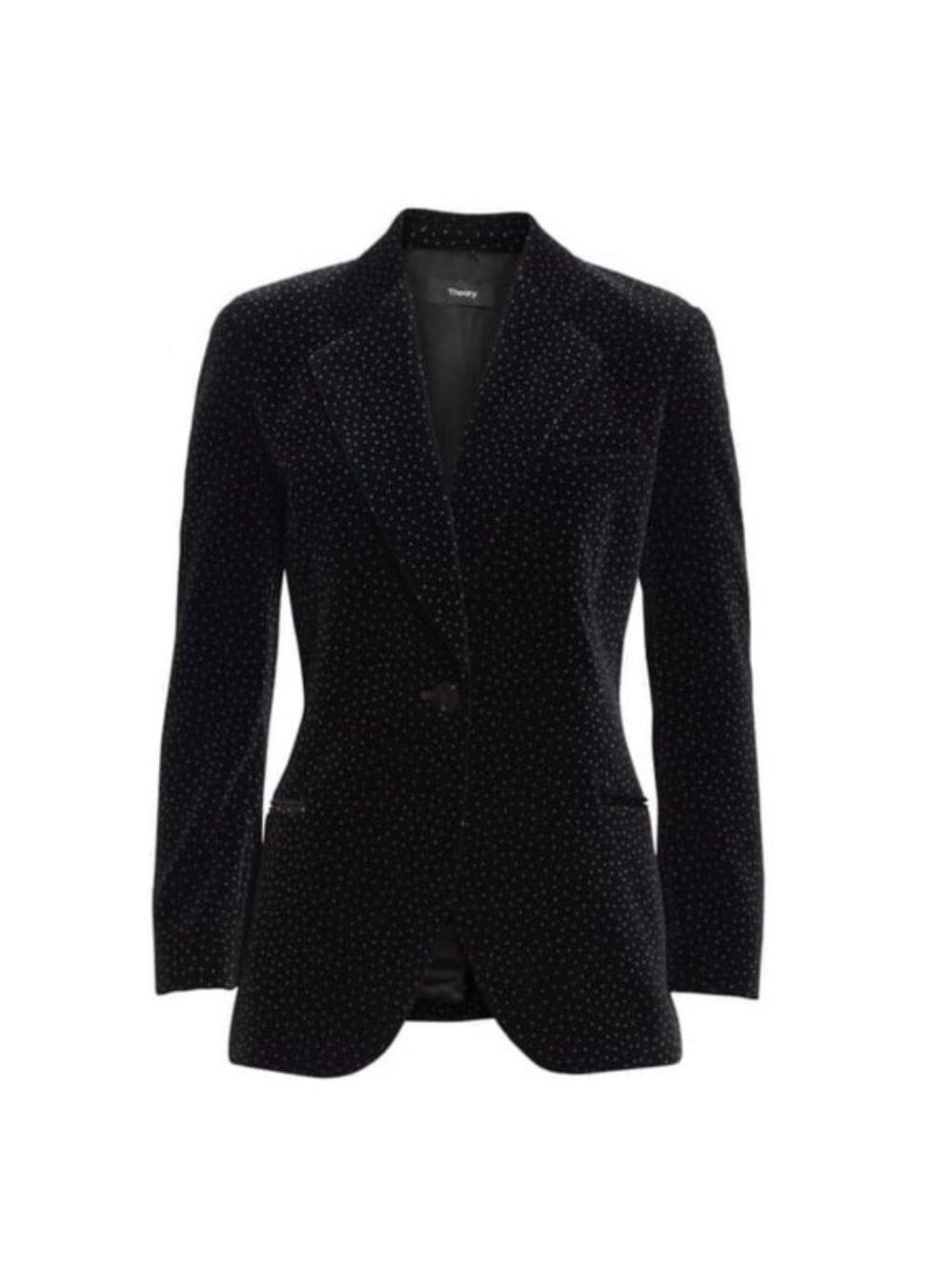 Theory Dotted Cinched Cotton Velveteen Blazer - Picture 4 of 10